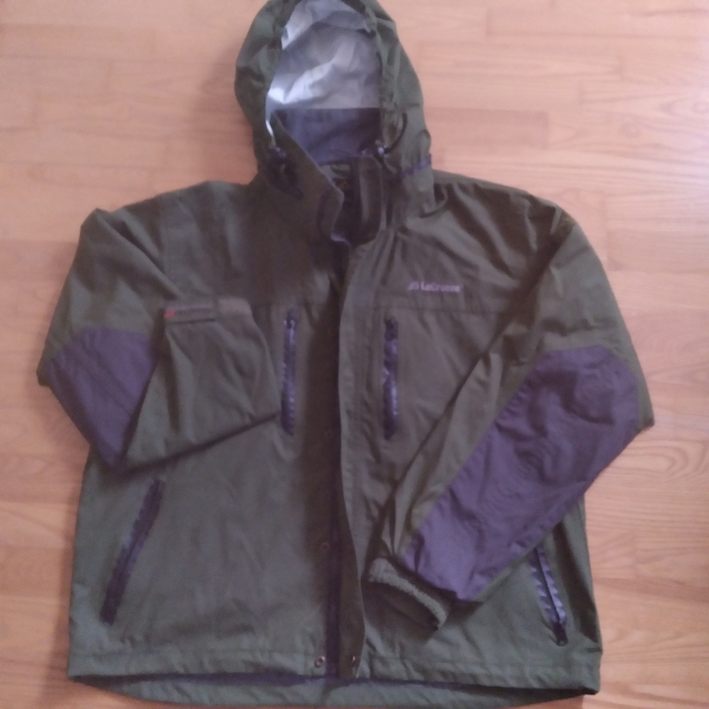 Lacrosse HyperDri Waterproof Jacket Mens Large Green‎ Breathable Gorpcore